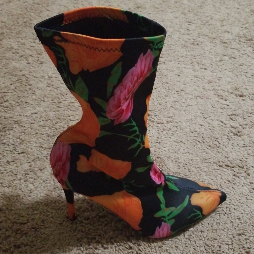 Women stretch ankle boot 4"Heels